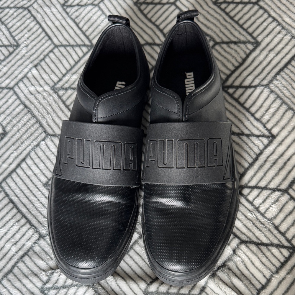 Puma Men's Black Slip-On Sneakers
